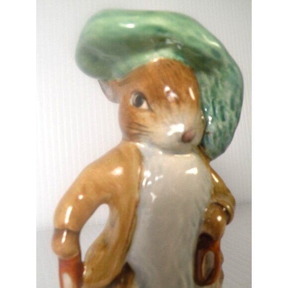 Beatrix Potters Benjamin Bunny Figurine By Beswick England 1948 Hand-Painted Vin - Picture 4 of 6